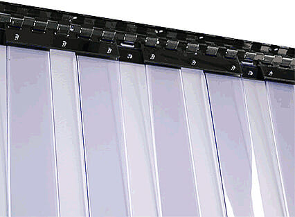 Kurtyny paskowe rozsuwane z pasów standard 2 x 300 mm