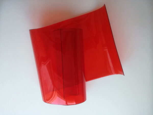Pas pcv standard 2 x 200 mm kolor przezroczysty czerwony